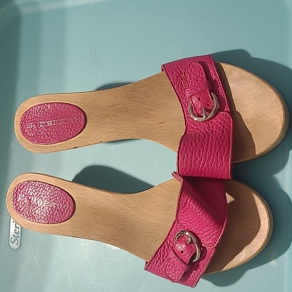Burberry Pink Leather Slide Sandals Size 36 (5.5-6) - Picture 5 of 8
